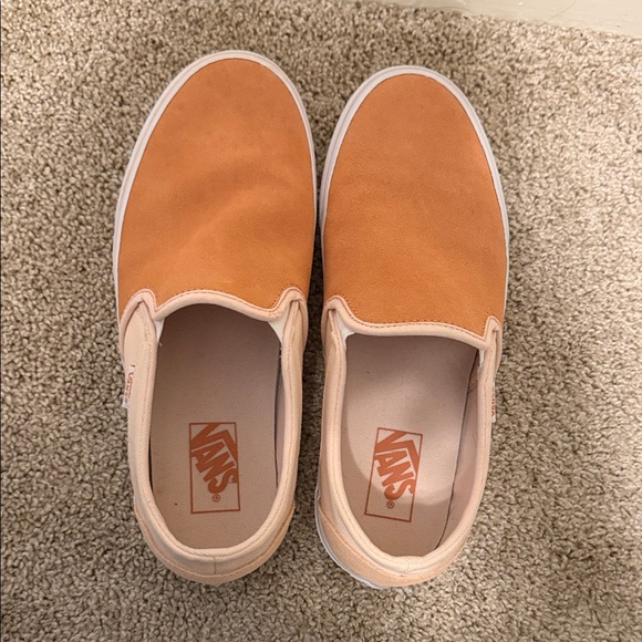 Vans Asher Platform Peach Color Block Slip-On Shoes - Picture 2 of 9